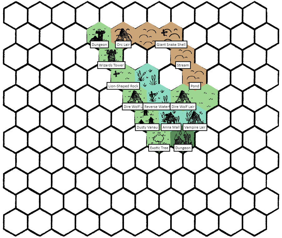 The Hex Map after the second expedition